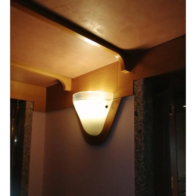 1960s Milky White Sconces by Leucos, a Pair For Sale - Image 12 of 12