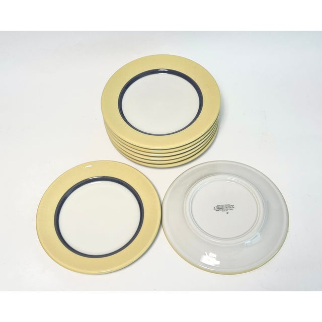 Sterling China Mid-Century Sterling China Straw Yellow Salad Plates - Set of 8 For Sale - Image 4 of 6