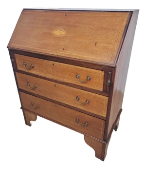 Edwardian Inlaid Writing Bureau, 1910s