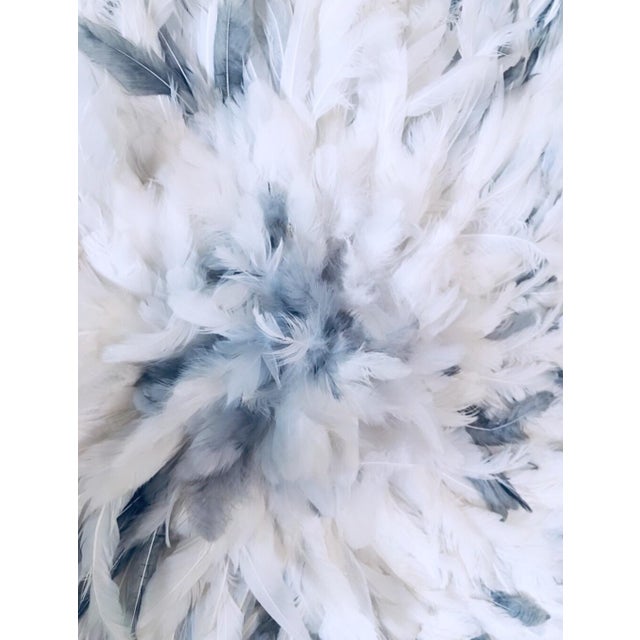 Juju hat or Bamileke headdress originates from West Cameroon and is handmade consisting of dyed chicken feathers, stitched...