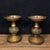 Asian Pair of Vintage Brass Altar Candlesticks With Calligraphy - Asian Candle Holders For Sale - Image 3 of 9