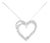 .925 Sterling Silver 1/4 cttw Prong Set Round-Cut Diamond Woven Double Heart 18" Pendant Necklace (I-J Color, I2-I3 Clarity) For Sale