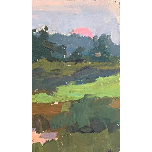Realism Summer Painting River Rural Landscape Impressionism Antique Oil Painting Original Soviet Art Ukrainian Artist Sokolovsky G. 30-17 1970s For Sale - Image 3 of 6