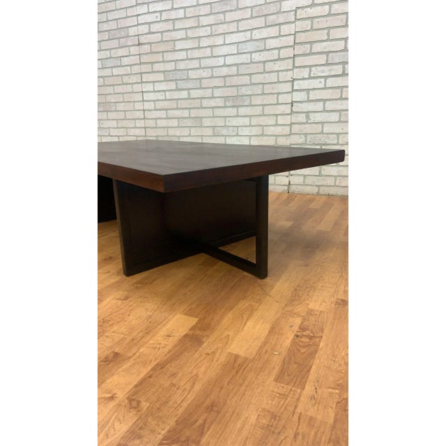 Wood Mid Century Modern John Keal Style Walnut Expandable Coffee Table For Sale - Image 7 of 12