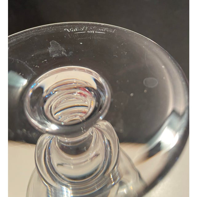 White Val Saint Lambert Crystal Wine Glasses State Plain Pattern- Set of 10 For Sale - Image 8 of 8