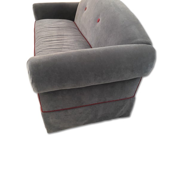 Vintage Velvet Camelback Sofa For Sale In Los Angeles - Image 6 of 13