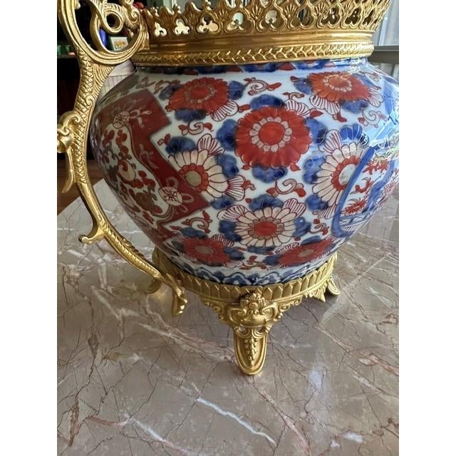 Japanese Antique Japanese Imari Porcelain Jardiniere For Sale - Image 3 of 4