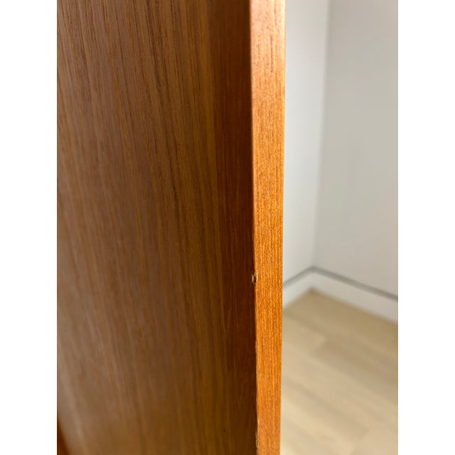 Wood 1960s Freestanding Danish Teak Mirror Pedersen & Hansen for Viby J Mobelfabrik For Sale - Image 7 of 15