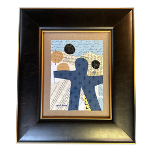 Contemporary Original Running Man Collage by Wayne Cunningham