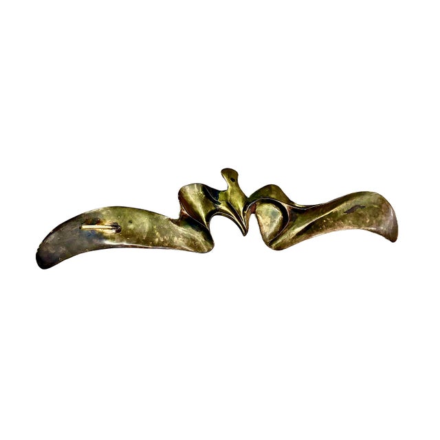 Large Bronze Abstract Sculpture of a Bird in Flight For Sale - Image 4 of 7
