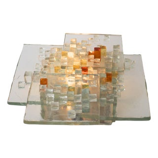 Pavo Wall or Ceiling Lamp in Murano Glass by Albano Poli for Poliarte, Italy, 1970s For Sale