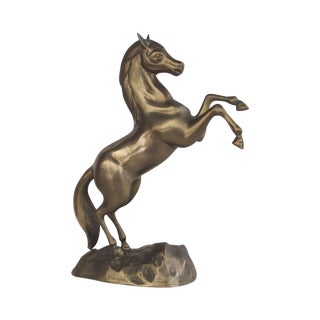 Vintage Brass Stallion Figure For Sale