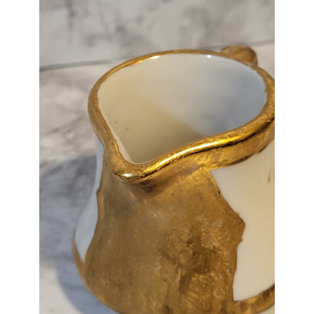 Antique Hand-Painted Demitasse Porcelain Creamer For Sale - Image 4 of 12