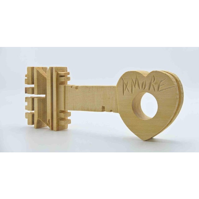 Ferdinando Codognotto, The Key to Heart, Wooden Sculpture, 2023 For Sale - Image 4 of 5