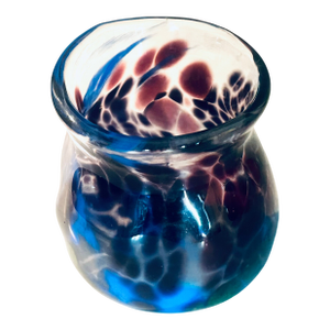 Murano Art Glass Flower Vase Italian Hand Blown Mid-Century Modern