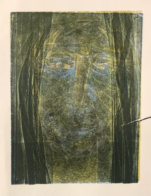 1960s George Lockwood Saint Mid-Century Woodblock Print