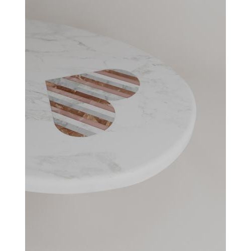 Heart Aïmi Coffee Table in Red Marble Stone by Esther Knopfler For Sale - Image 6 of 15