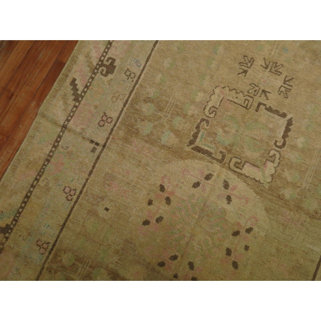 Early 20th Century Pastel Antique Khotan Rug with Camel Background For Sale - Image 5 of 18