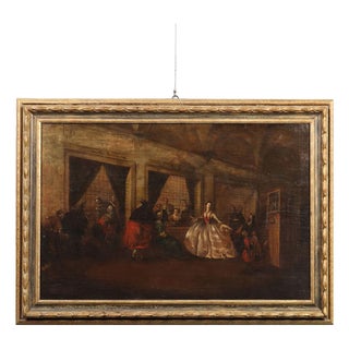 Parlour of the Nuns of San Zaccaria, Oil on Canvas, Framed For Sale