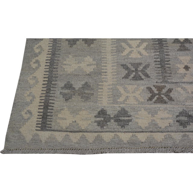 Contemporary Afghan Navajo Style Flatweave Wool Rug, 10'5x16'3 For Sale - Image 4 of 6