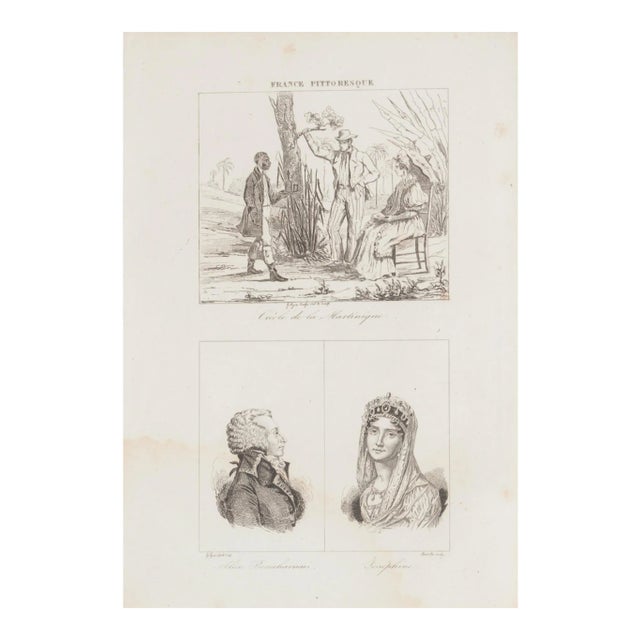 Unknown - Portrait - Original Lithograph - 19th century For Sale