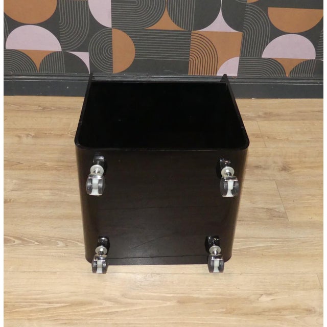 Bedside Tables in Black Acrylic Glass, 1970s, Set of 2 For Sale - Image 10 of 18