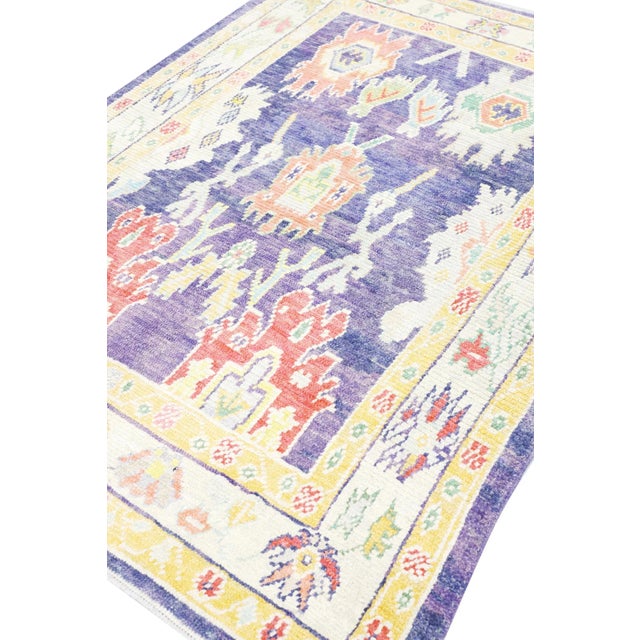 Early 21st Century Hand Knotted Wool Oriental 21st Century Grey Nickel Turkish Oushak Rug 3'2" X 5'3" For Sale - Image 5 of 8