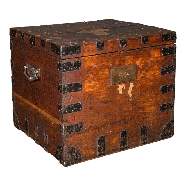 1880's Antique Fitted Silver Chest For Sale