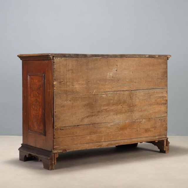 Italian Baroque Chest of Drawers in Walnut Burl For Sale - Image 10 of 11