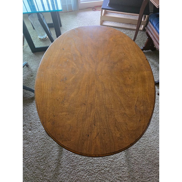 Vintage Baker Furniture Burl-Walnut Coffee Table For Sale - Image 10 of 12