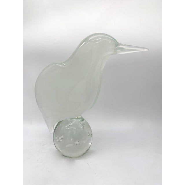 Murano Glass Bird Statue by Lucio Zanetti, 1980s For Sale - Image 3 of 6
