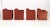 Modern Set of Four Modernist Red Velvet Upholstered Lounge Chairs For Sale - Image 3 of 11