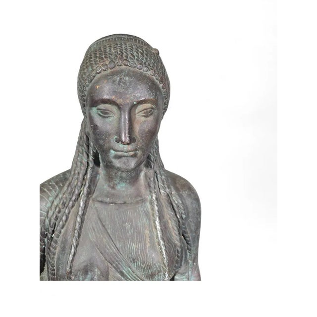 Metal Large Greek Bronze Sculptures, 1940s, Set of 2 For Sale - Image 7 of 12