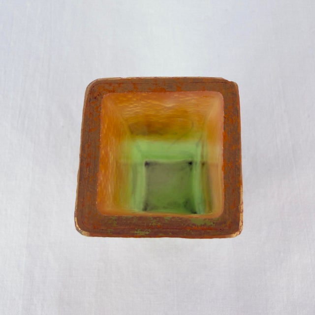 Celadon Art Nouveau Daum Nancy French Art Glass Vase For Sale - Image 8 of 11