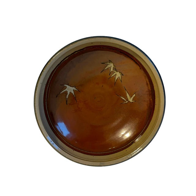 Mid Century Pottery Ceramic Bowl Signed For Sale - Image 10 of 11