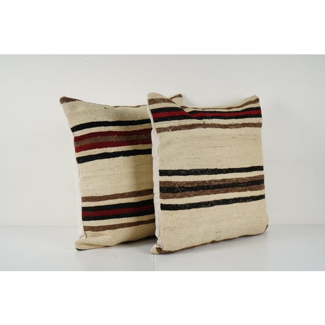Handmade Turkish Rug Pillow Covers • Vintage Rug Decor Elevate your home decor with these exquisite 24" x 24" pillow...