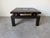 Vintage Hollywood Regency Asian-Inspired Greek Key Bronze & Mahogany Square Coffee Table For Sale In Miami - Image 6 of 12