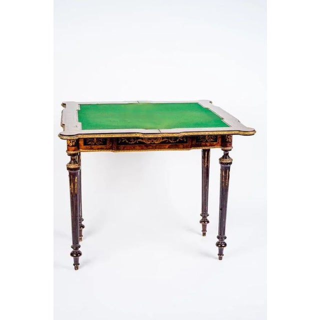 19th-Century Marquetry Game Table, 1820s For Sale - Image 10 of 12