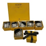 1990s Set of 6 Refined Sterling Silver Round Napkin Rings, Gadroon. For Sale