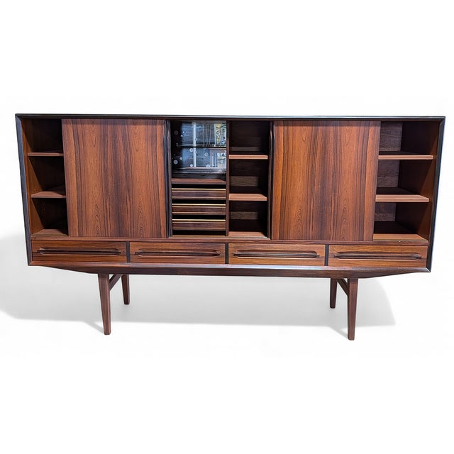 Dimensions 44.5" H 78.25" L and 18" D Vintage made in the 1950's - Recently refurbished. Most of these pieces were crafted...