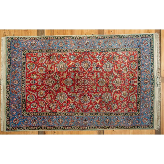 VIntage Middle Eastern Isfahan Rug For Sale - Image 11 of 11