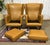 Pair of 1980s English wingback armchairs in leather - W=72cm D=77cm H=1.05m HA=45cm