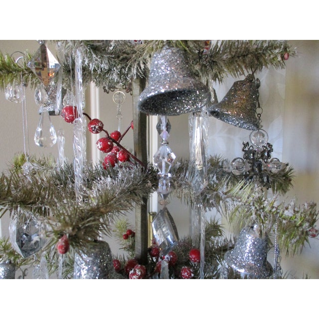 Old Replica of Antique First Artificial Christmas Tree With Ornaments Rare Find 36" For Sale - Image 14 of 16