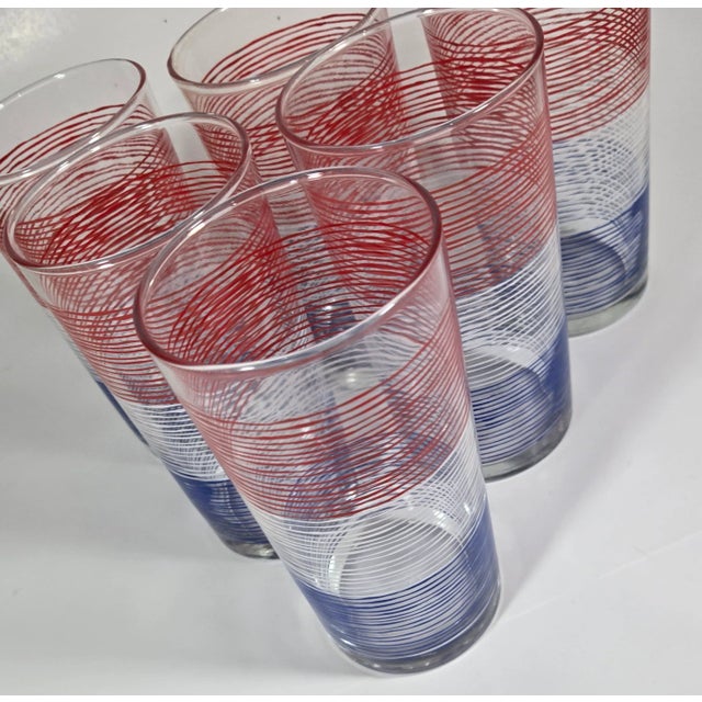 Mid Century Patriotic Tumblers- Set of Six For Sale - Image 9 of 11