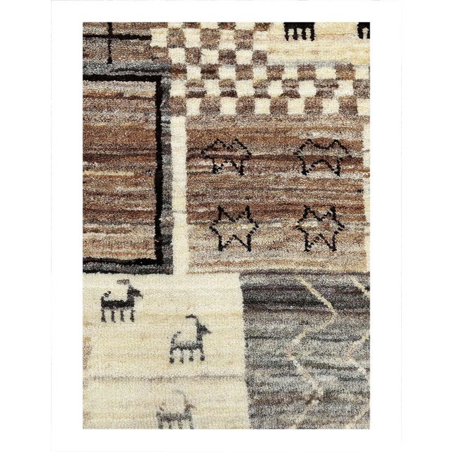Traditional Pasargad Hand Knotted Gabbeh Rug For Sale - Image 3 of 4