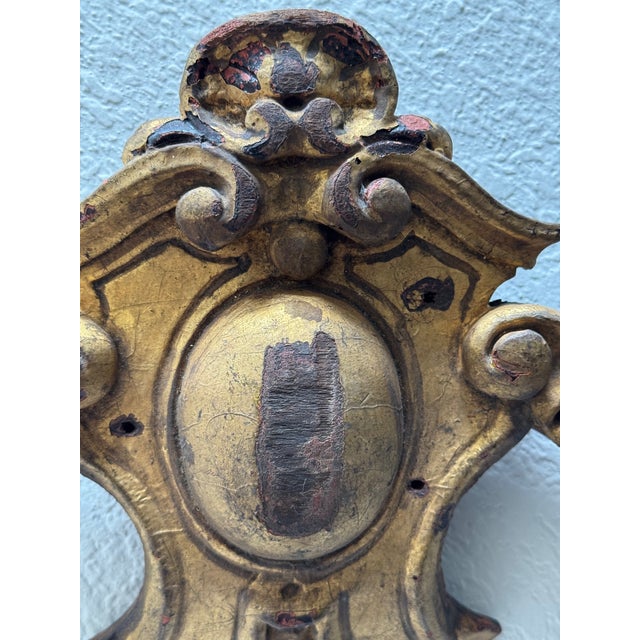 Rococo Vintage Giltwood Rococo Wall Ornament – Decorative Architectural Fragment For Sale - Image 3 of 6