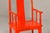 "The Lava Chair", Yoke Back Armchairs with Custom Deep Orange Lacquer - A Pair For Sale In New York - Image 6 of 12