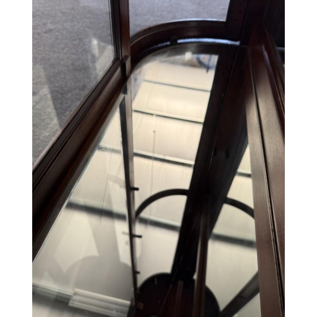 Late 20th Century Pulaski Cherry Bow Front Curio Cabinet For Sale - Image 14 of 15