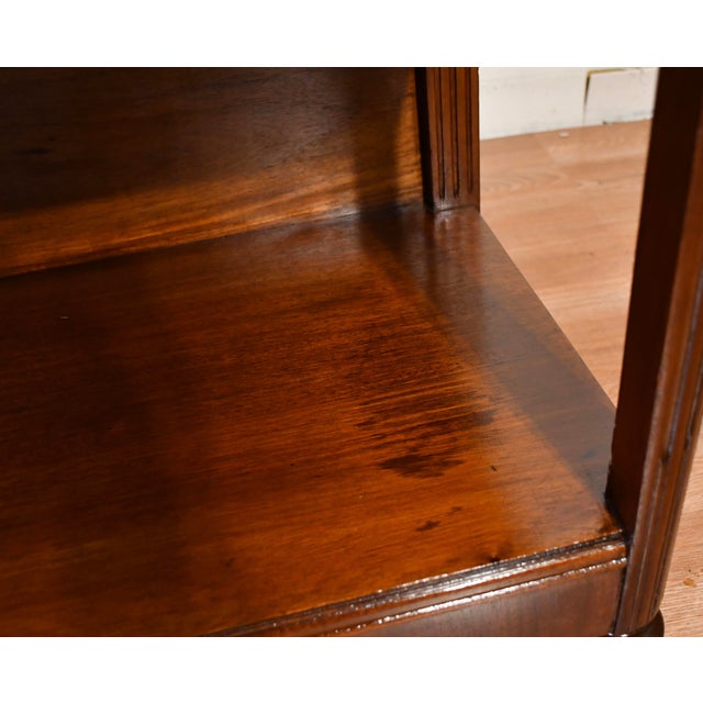 1910s Antique French Louis XV Walnut Marble Top Server Sideboard With Mirror For Sale - Image 6 of 18