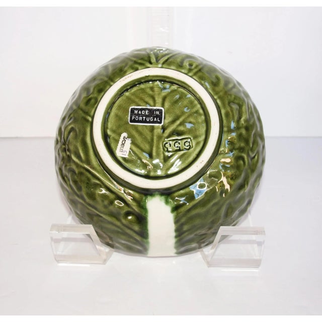 Contemporary Belo Faiancas Portugal Green Cabbage Bowls- Set of 6 For Sale - Image 3 of 3